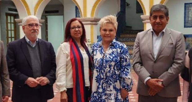Merlo y Ramírez revisan avance de mudanza de SEP a Puebla en futura sede