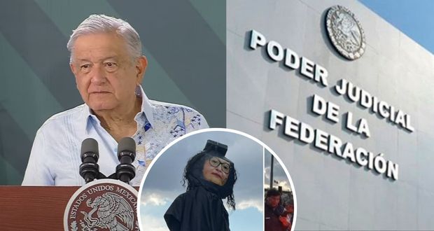 AMLO y PJF rechazan quema de figura de ministra presidenta de la SCJN