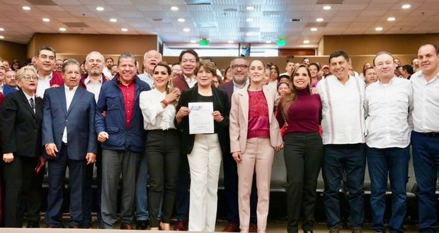 Céspedes respalda a Delfina Gómez en registro por la gubernatura de Edomex