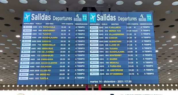 AICM muestra horarios de vuelos oficiales sin coincidir con aerolíneas