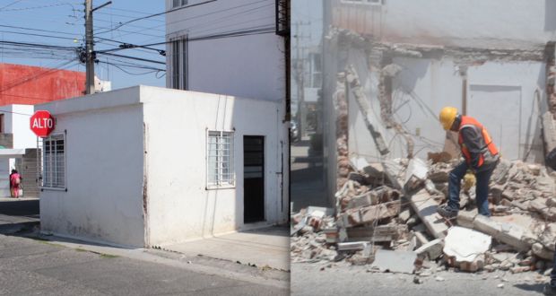 Derriban cuarto de vecino en El Cerrito que construyó sobre banqueta