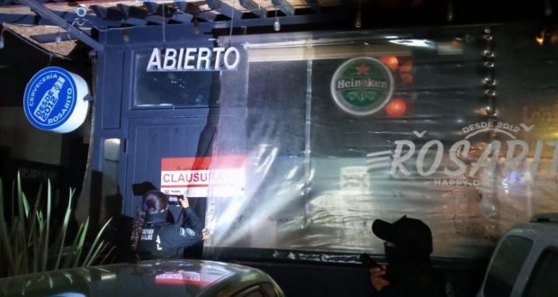 Ayuntamiento de Puebla clausura Bar Rosarito por exceso de ruido