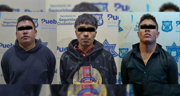 Policía municipal de Puebla y Guardia Nacional detienen a tres integrantes del Grupo Delictiva "Los Huescas"