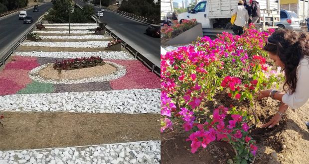 Entradas a Puebla capital reciben mantenimiento por Semana Santa