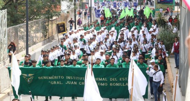 SEP realiza revista con miras al desfile del 5 de Mayo en Puebla