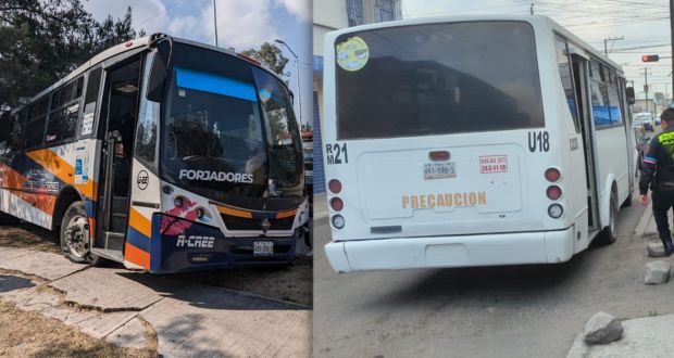 Transporte público en Puebla: Cree Madero choca con 10 heridos y asaltan M21