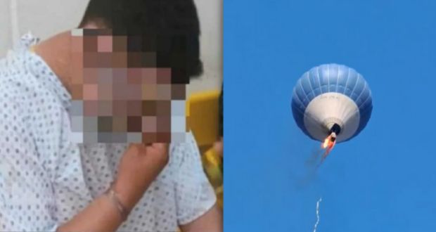Detienen a piloto de globo aerostático que se incendió en Teotihuacán