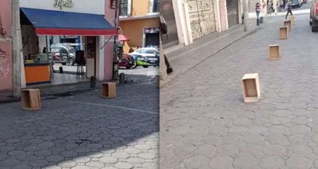 Apartado de lugares en centro de Puebla persiste pese a prohibición