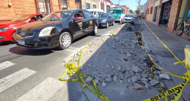 Retraso en obras de la 11 y 13 Poniente, por ser zona de monumentos en Puebla