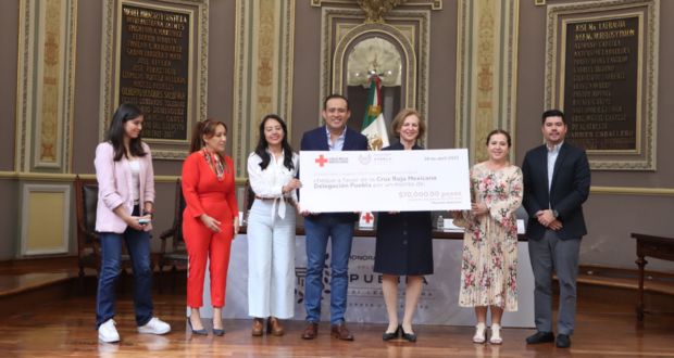 Congreso de Puebla dona 70 mil pesos para colecta nacional de Cruz Roja