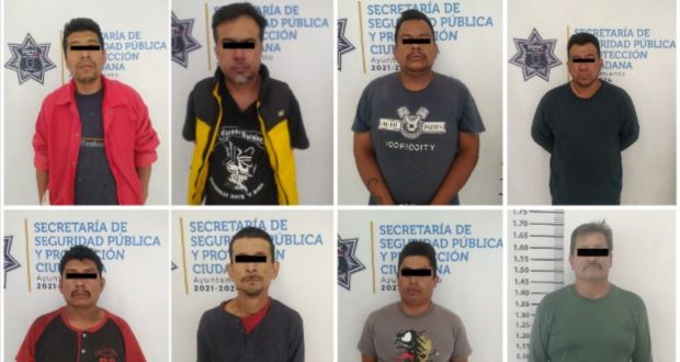 Policía de San Andrés Cholula detiene a 8 asaltantes