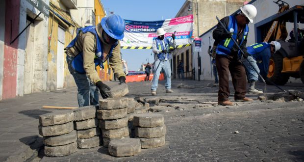Inician obras en Centro de Puebla; de la 10 a la 16 Oriente-Poniente
