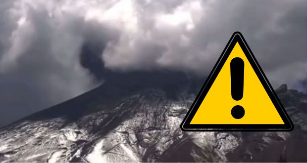 Por explosiones de Popocatépetl, gobierno pide atender indicaciones de PC. Foto: @SergioSalomonC