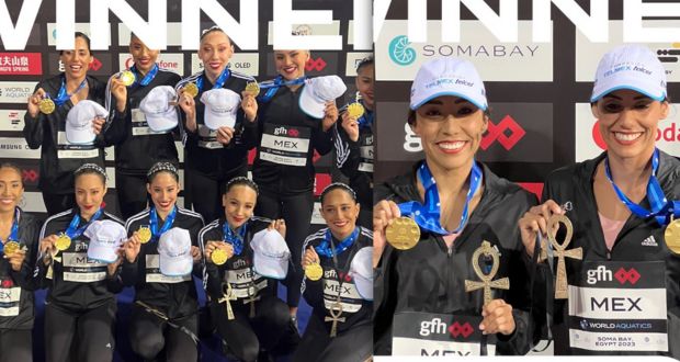 Sin apoyos, mexicanos ganan 3 oros en Mundial de Natación Artística
