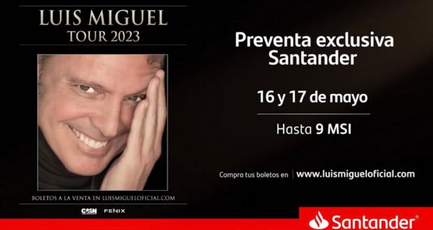 Anuncian preventa de boletos para concierto de Luis Miguel en Puebla