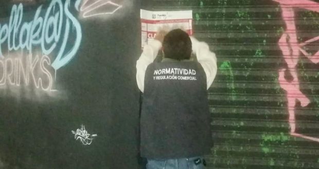 Clausura de 11 comercios con venta de bebidas alcohólicas en Puebla capital