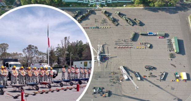 Guardia Nacional, Ejército y Fuerza Aérea Mexicanos en coordinación las autoridades de Protección Civil de los tres órdenes de gobierno, conforman la Fuerza de Tarea Conjunta Popocatépetl