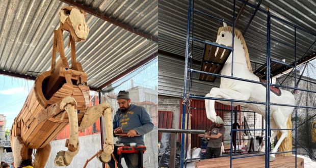 INAH restituye escultura del caballo de Santiago Apóstol a Izúcar