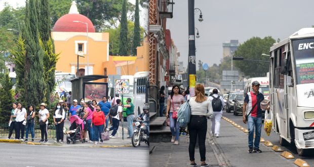 Cambio de rutas de transporte público en centro de Puebla desorienta a ciudadanos