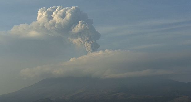 Actividad del volcán Popocatépetl, actualización de las 15:00h