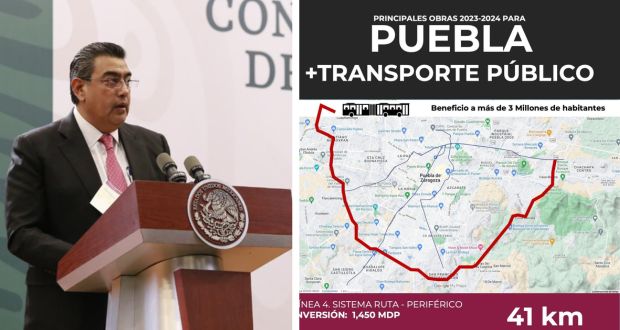 Céspedes anuncia Central Camionera en sur de Puebla capital y Línea 4 de RUTA. Foto: Especial
