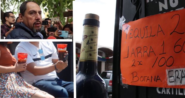 Venta de alcohol ilegal en mercados de Puebla: violan sellos de clausura