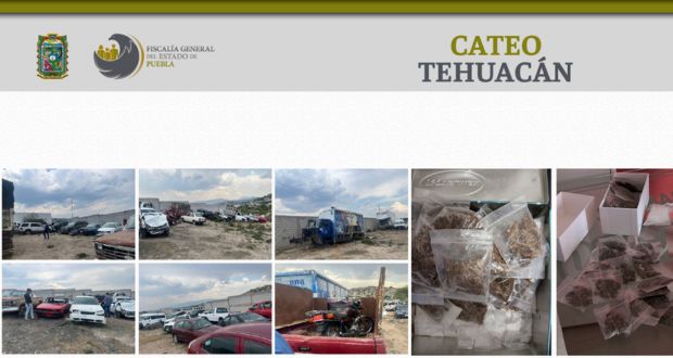 FGE asegura droga y vehículos robados en Tehuacán