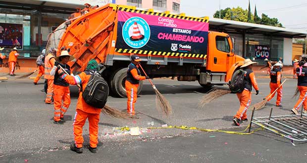 Comuna reporta saldo blanco y retiro de sillas que se cobraban en 5 de Mayo