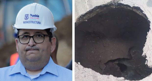 Socavón en la 25 Sur se “traga” llanta de auto; será reparado este lunes