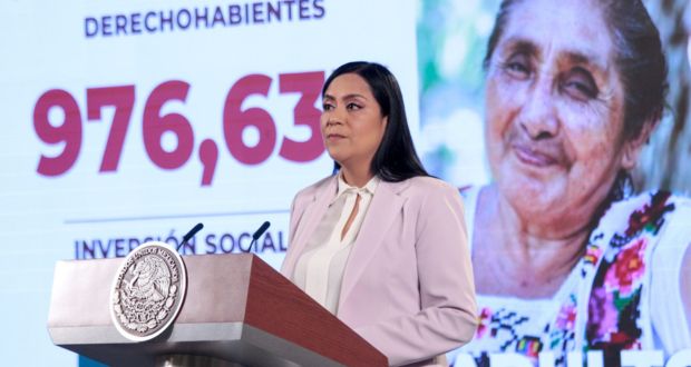 3.8 millones de beneficiarios por pensiones en la ruta del Tren Maya: Montiel