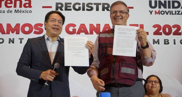 Ebrard se registra por Morena a la presidencia