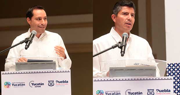 En Puebla, gobernador de Yucatán respalda a Rivera para 2024 