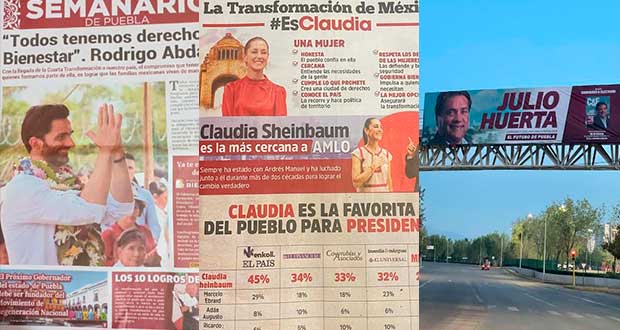 En Puebla, promocionan a aspirantes con impresos; INE analiza si violan ley
