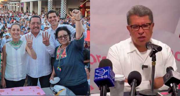Sheinbaum destaca importancia de la frontera, Monreal confía en encuesta 