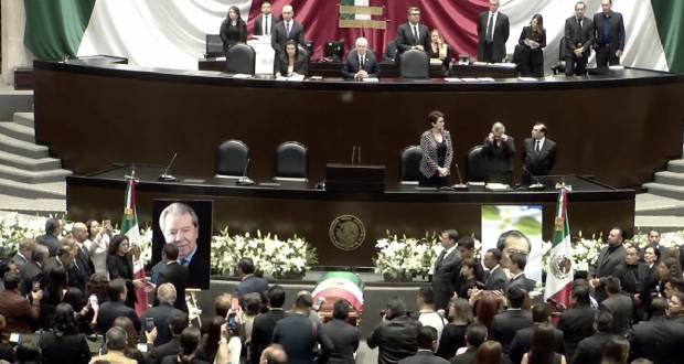 Porfirio Muñoz Ledo, homenajeado en la Cámara de Diputados.