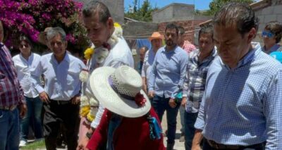 Alejandro Armenta dona cuarto colector pluvial, en San Miguel Espejo