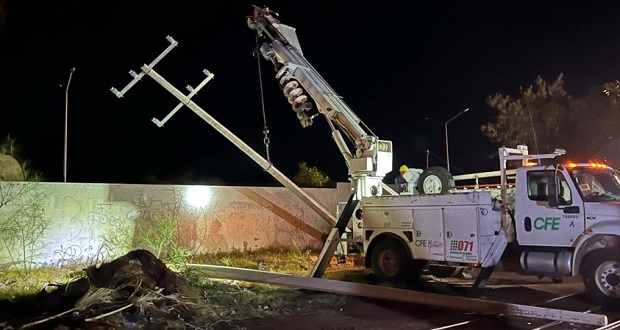 En Sonora, CFE restablece servicio de luz a mitad de usuarios afectados