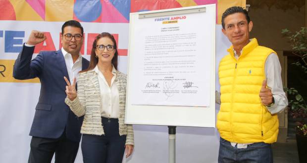 Frente Amplio por Puebla firma carta compromiso para proceso interno 2024