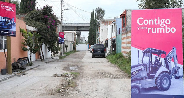 En Puebla, rehabilitarán calles en San Jerónimo Caleras