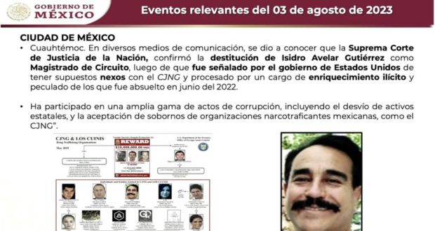 Se confirma la destitución de magistrado con nexos con CJNG: AMLO&nbsp;