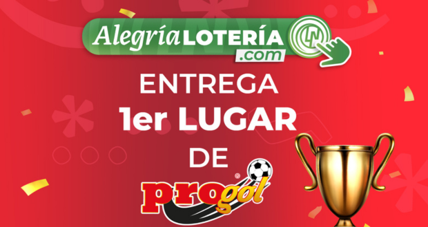 Progol entrega primer premio de 6 millones 300 mil pesos vía Alegrialoteria.com