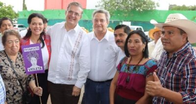 Marcelo Ebrard presenta en Chiapas el "Pasaporte Violeta"