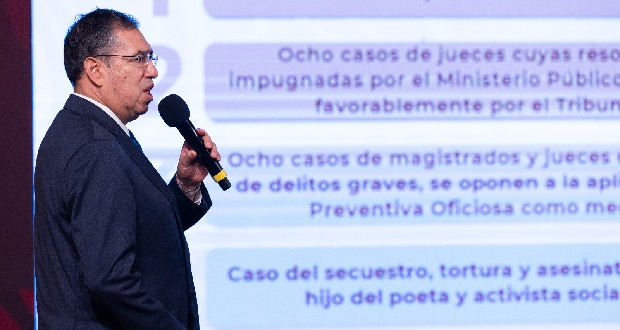 Exhiben en “mañanera” a juez federal por resoluciones irregulares en Puebla