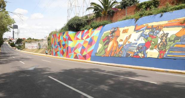 Ayuntamiento de Puebla embellece la Recta a Cholula; invierte 17.6 mdp