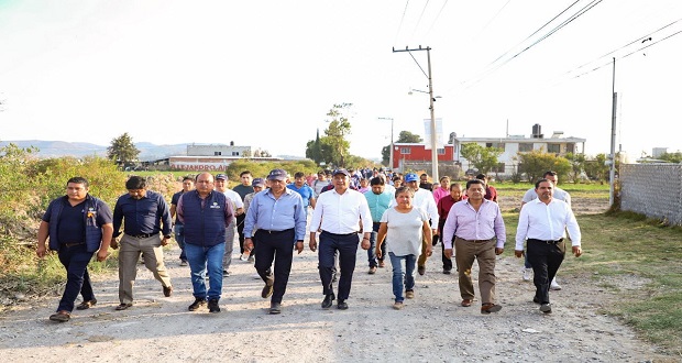 Inauguran adoquinamiento en Tonantzintla; San Andrés Cholula