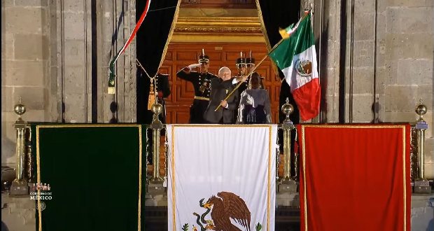 El presidente Andrés Manuel López Obrador dio el Grito de Independencia.