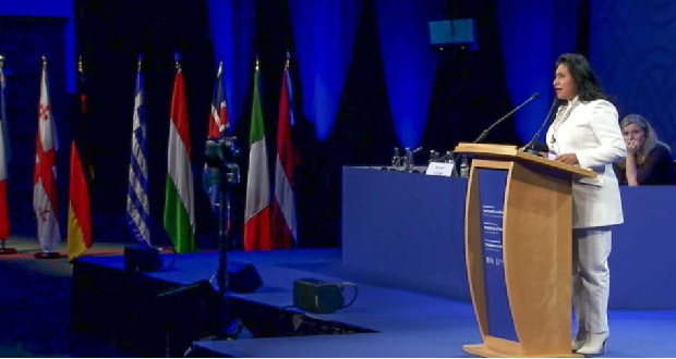 La senadora Ana Lilia Rivera, participó en la Conferencia Europea de Presidentes de Parlamentos 2023, en Dublín
