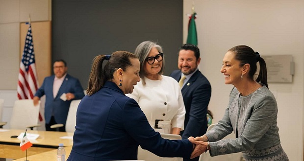 Sheinbaum apoya reforma migratoria ante militantes en California. Foto: Redes sociales.