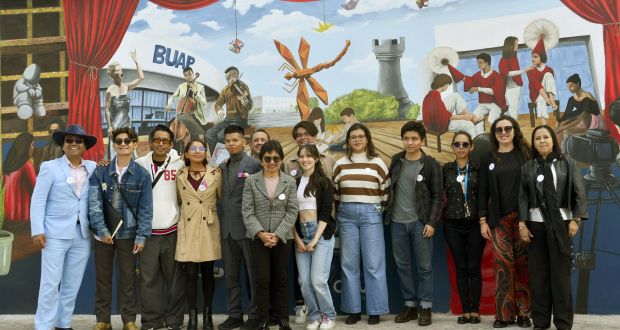 Rectora de la BUAP inauguró el mural “CCU, 15 años de arte y cultura”