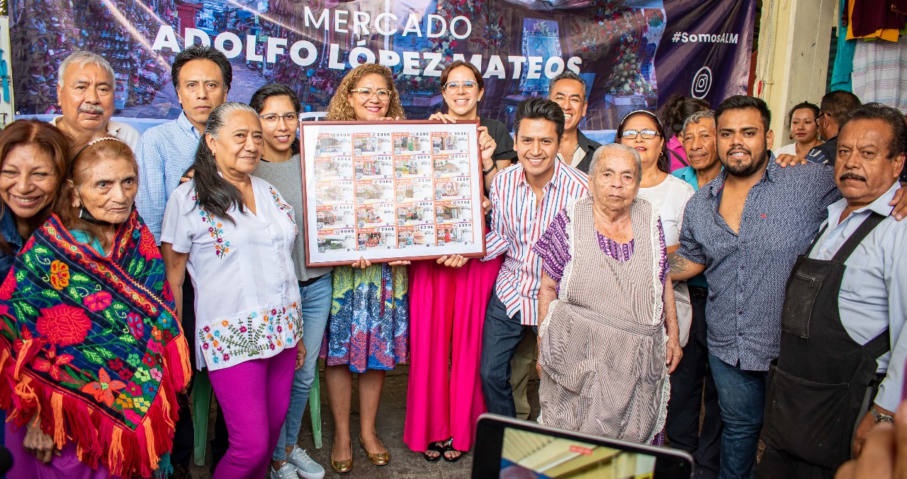 Lotería Nacional celebra mercado morlense; gana hasta 11 mdp